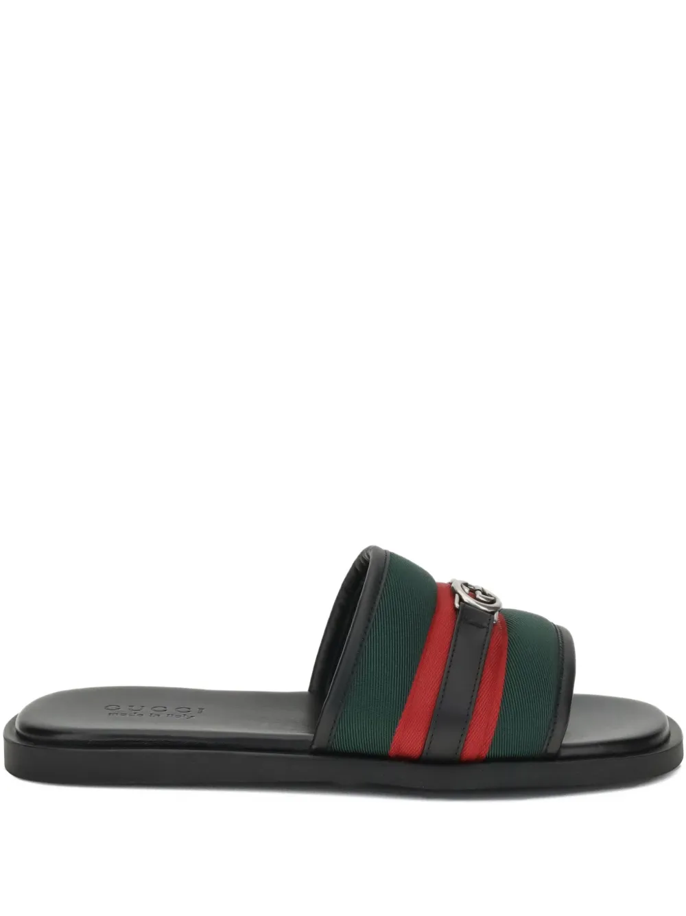 Gucci Interlocking G web-stripe sandals Black