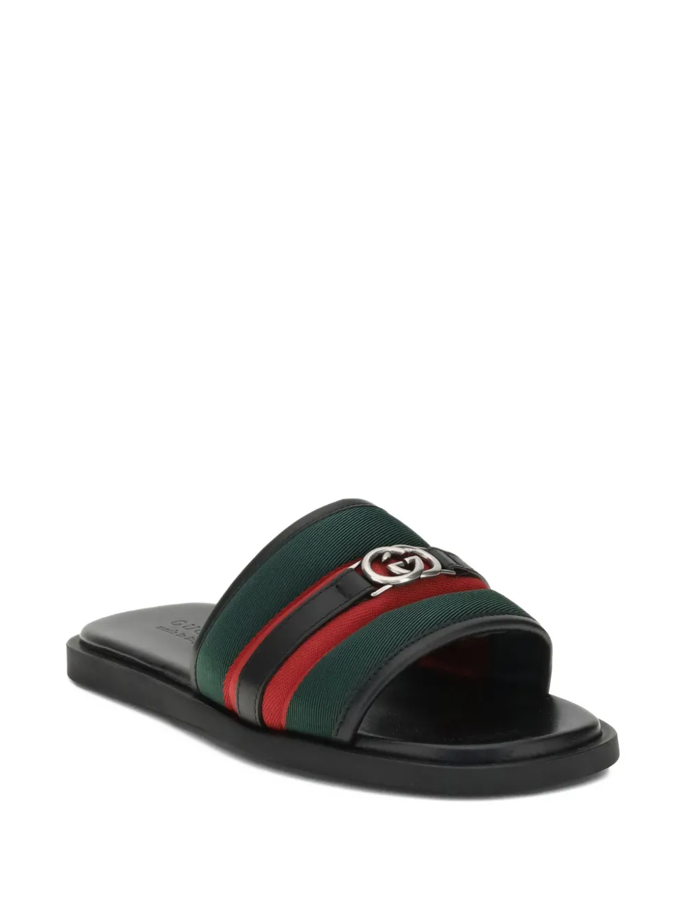 Gucci Interlocking G web-stripe sandals Black