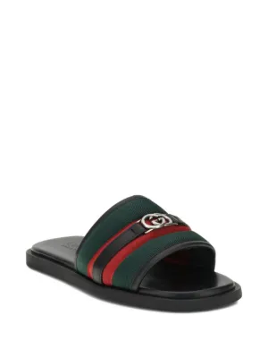 ラグジュアリーを纏う。【GUCCI】Maverik ロゴ レザーサンダル GUCCI Maverik レザーサンダル ロゴ入り | ミスターポーター