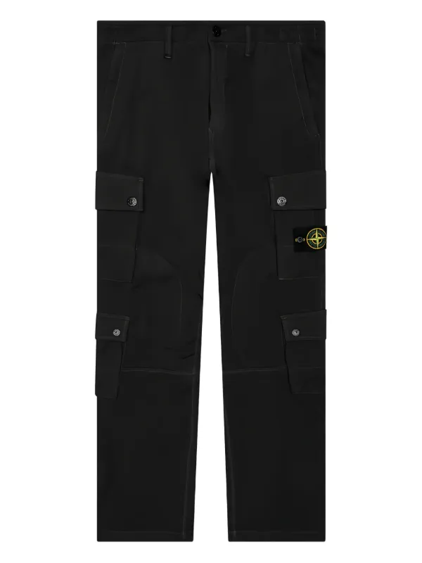 Stone Island コンパスバッジ ジップパンツ | ブラック | FARFETCH JP