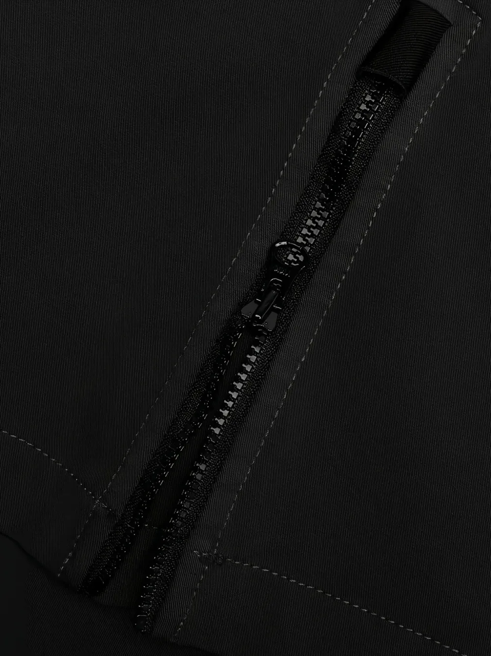 Stone Island Broek met afneembare Compass-logopatch en rits Zwart