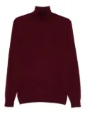 Fedeli roll-neck long-sleeve top - Red
