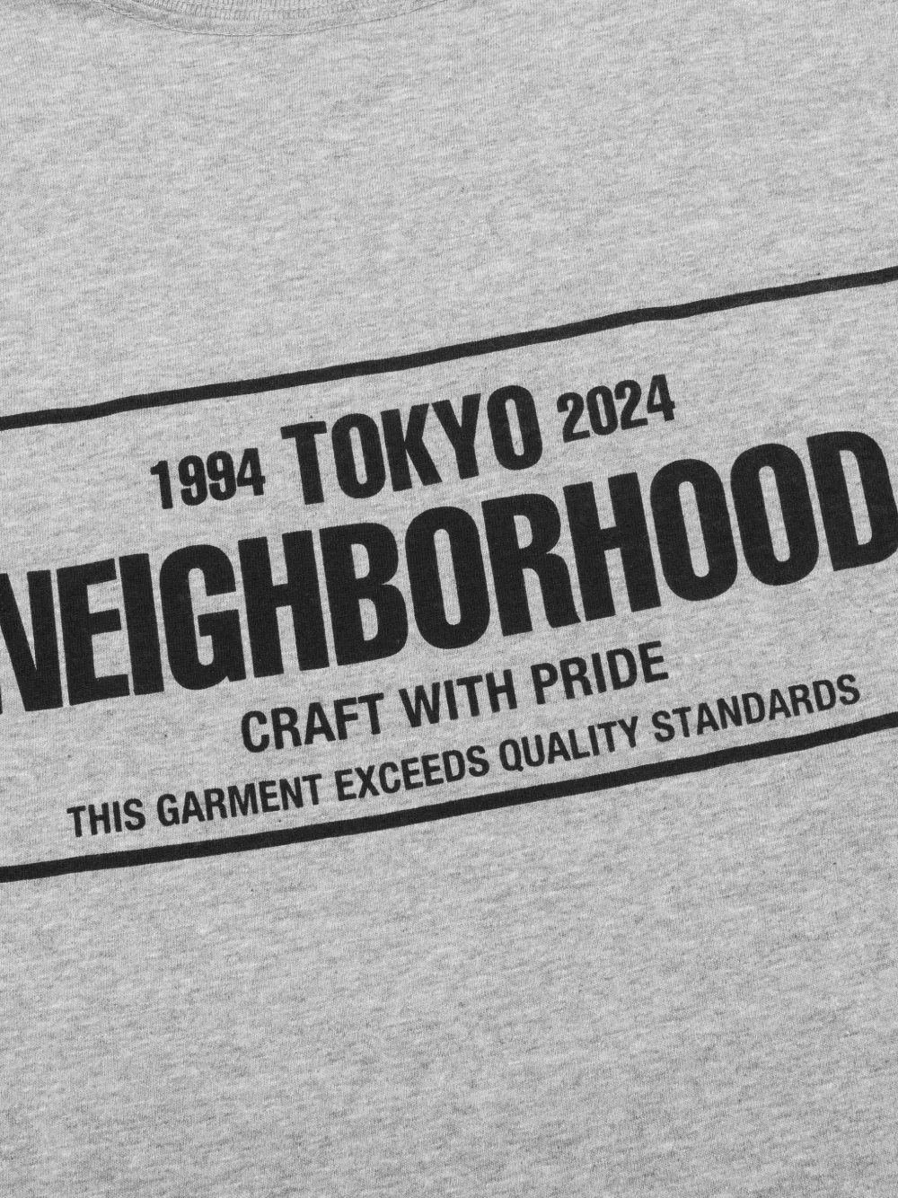 Neighborhood Katoenen T-shirt met logoprint Grijs