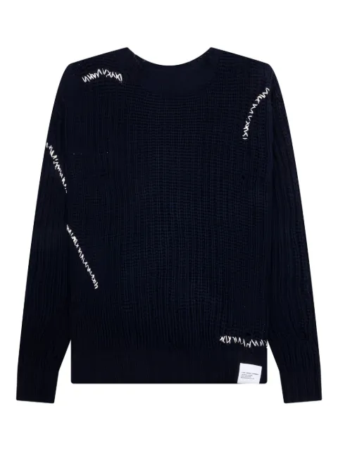 Neighborhood stitch-detail crew-neck sweater