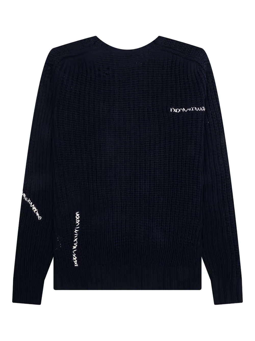 Neighborhood Trui met stikseldetail en ronde hals Blauw