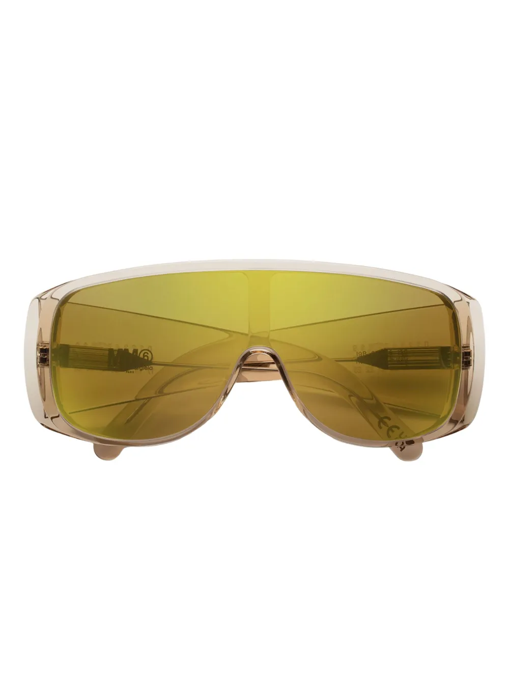 MM6 Maison Margiela shield frame sunglasses Beige