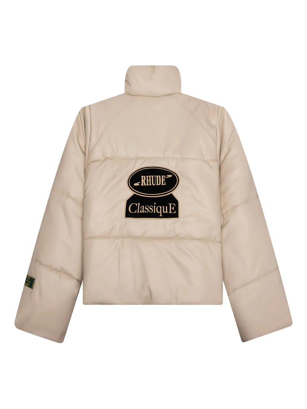 RHUDE Donsjack met borduurwerk Beige