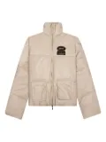 RHUDE embroidered puffer jacket - Neutrals