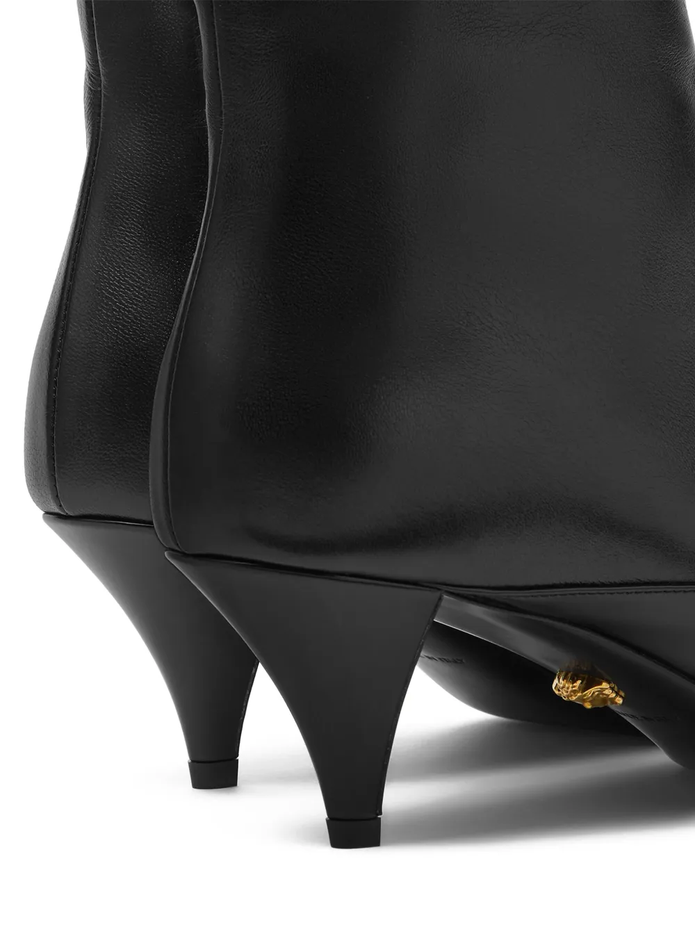 Versace Medusa head pointed-toe boots Black