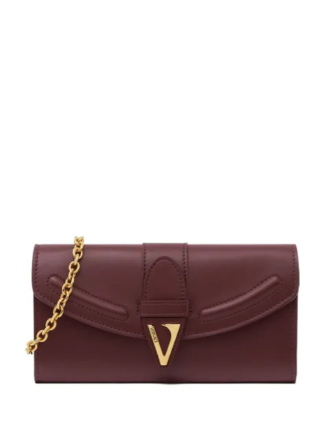Versace logo-detail leather clutch