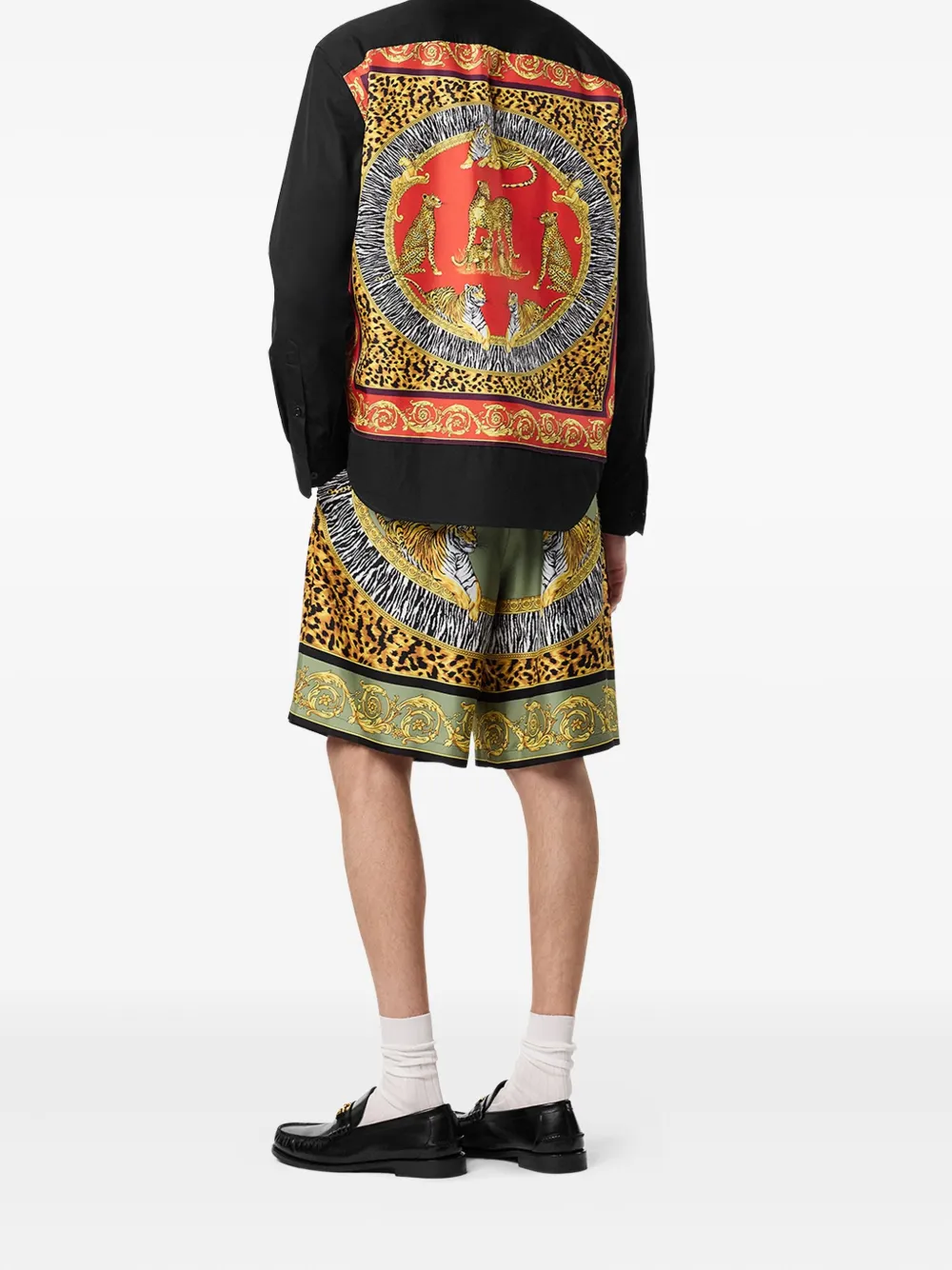 Versace wild cats-print shirt - Zwart