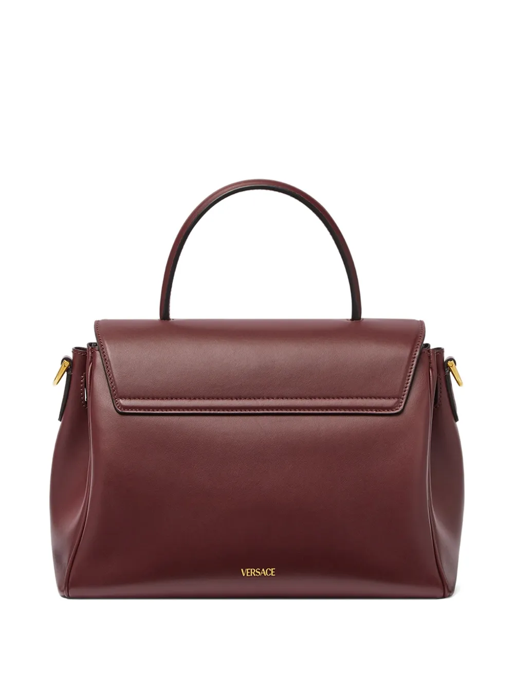 Versace La Medusa-embellished Top-handle Tote Bag In Red