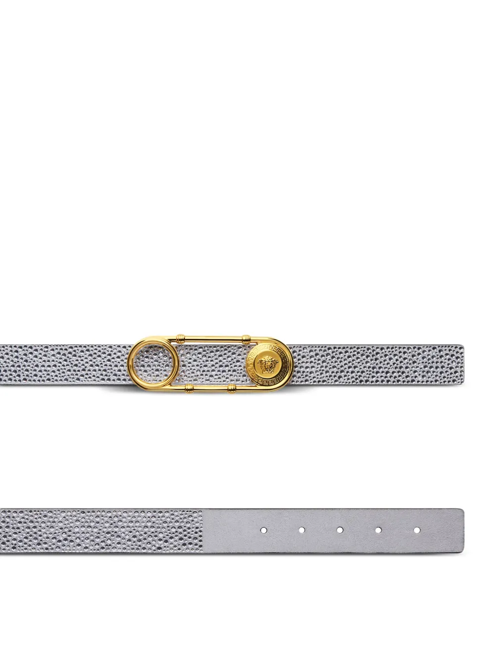 Versace Medusa Head leren riem - Grijs