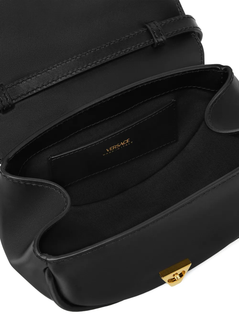 Versace Shoulder Bag Black With Studs In Black