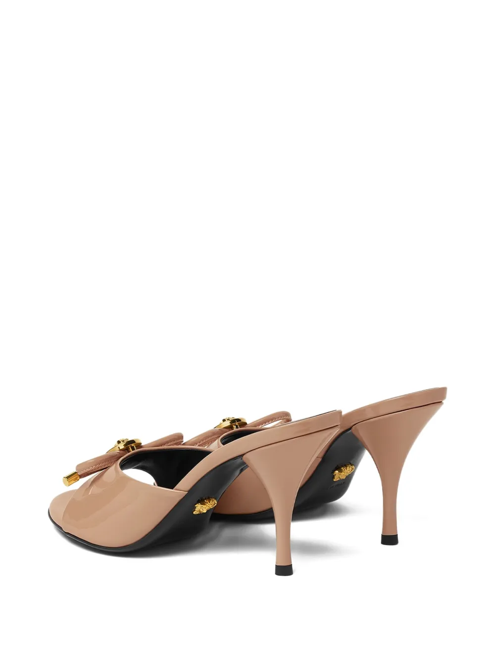 Versace 85mm bow-embellished leather sandals Neutrals