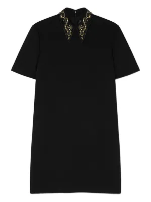 VERSACE ヴェルサーチ ミニワンピース ドレス ノースリーブ 黒 VERSACE JEANS COUTURE | ミニワンピース・ドレス ブラック