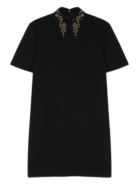 Versace embellished-collar mini dress