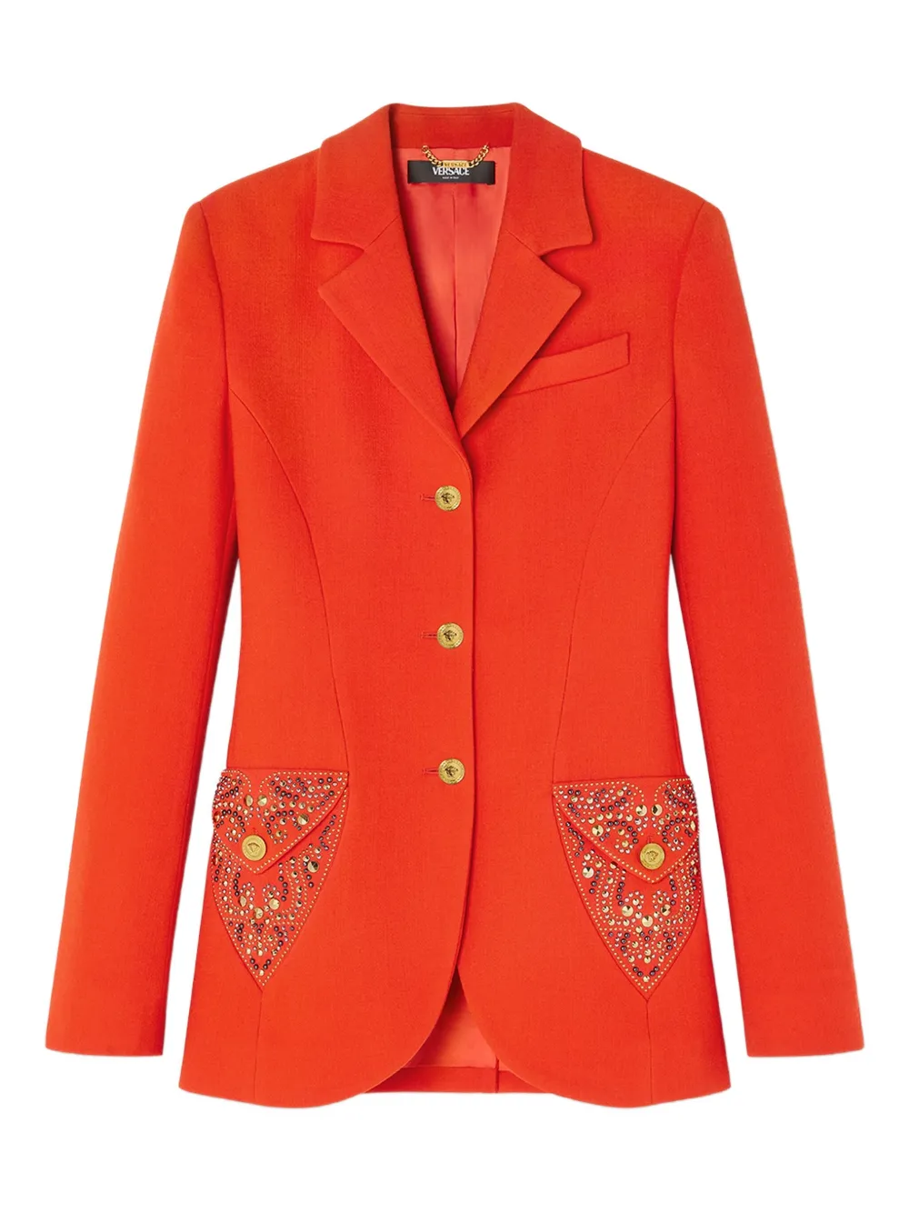 Versace crystal-embellished blazer | Red | Image 1