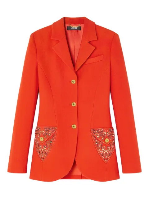 Versace crystal-embellished blazer