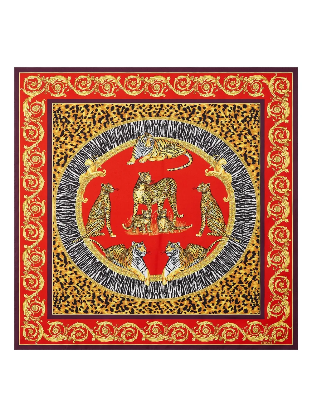 Versace Zijden sjaal Rood