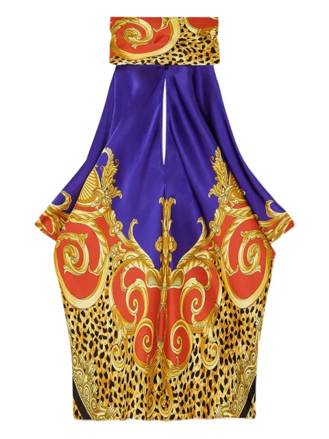 Versace baroque-print halterneck top