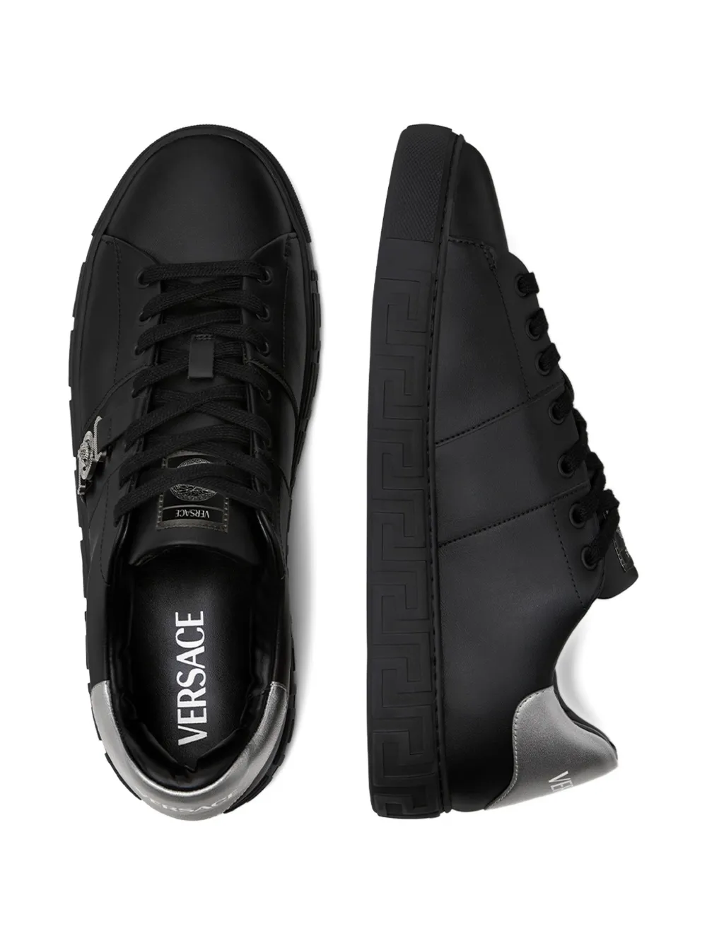 Versace Greca La Medusa-embellished sneakers Black