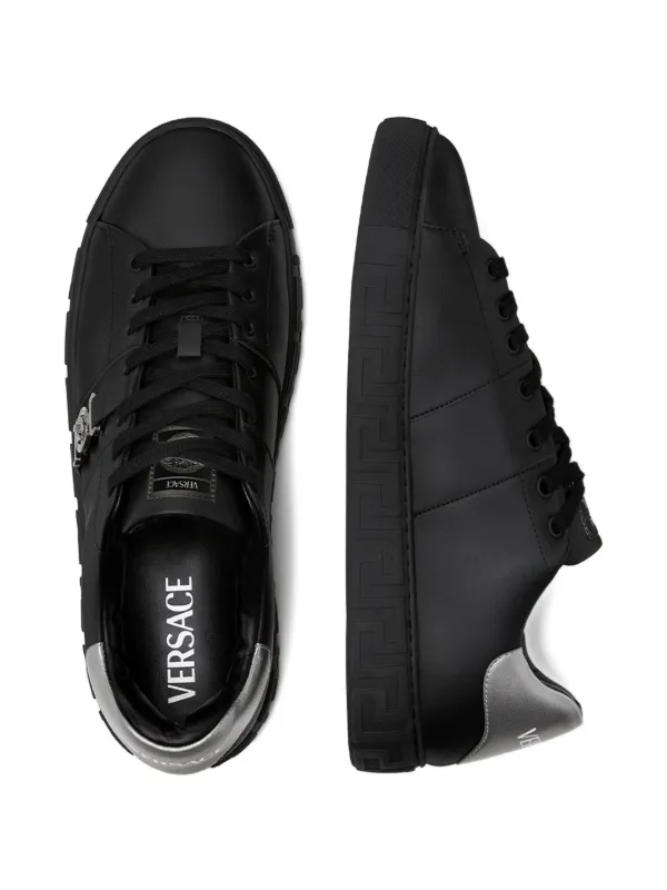 Versace Greca La Medusa-embellished Sneakers | Black | FARFETCH Versace Greca La Medusa-embellished Sneakers | Black | FARFETCH