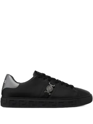 Prada Leather Sneakers | Black | FARFETCH RO