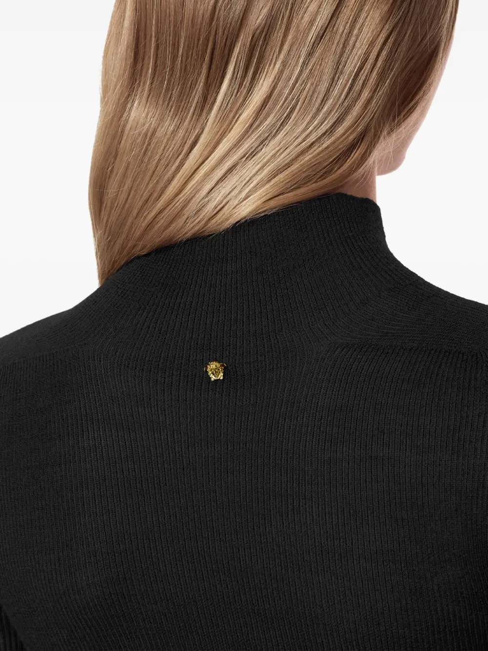 Versace Ribgebreide trui Zwart