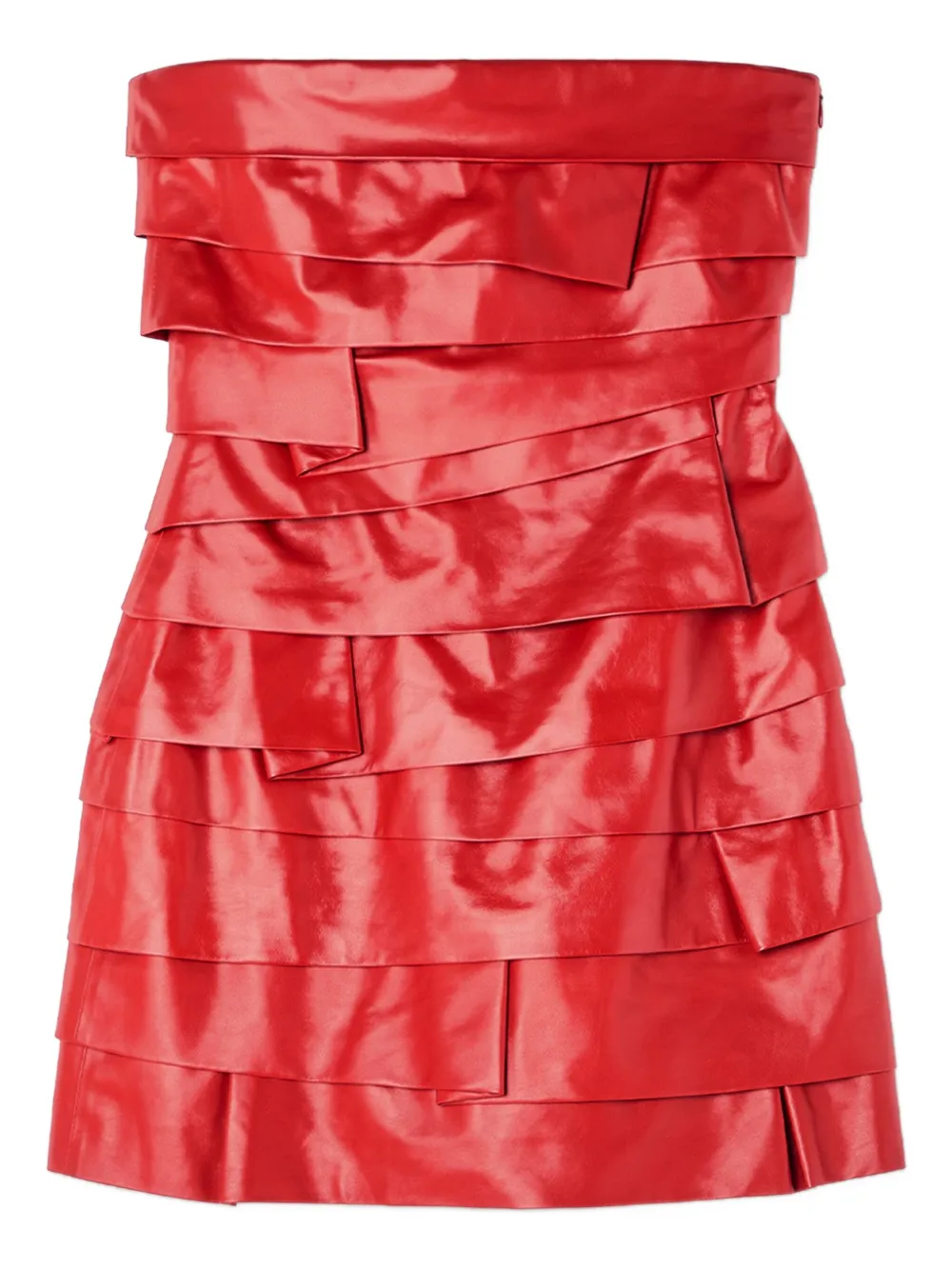 Versace layered strapless mini dress | Red | Image 1