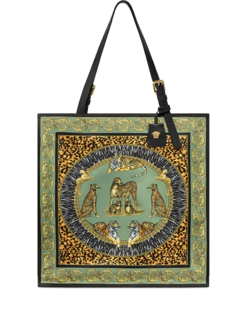 Versace animal-print baroque tote bag