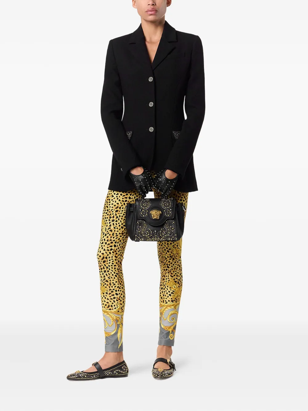 Versace La Medusa kleine shopper met handgreep - Zwart