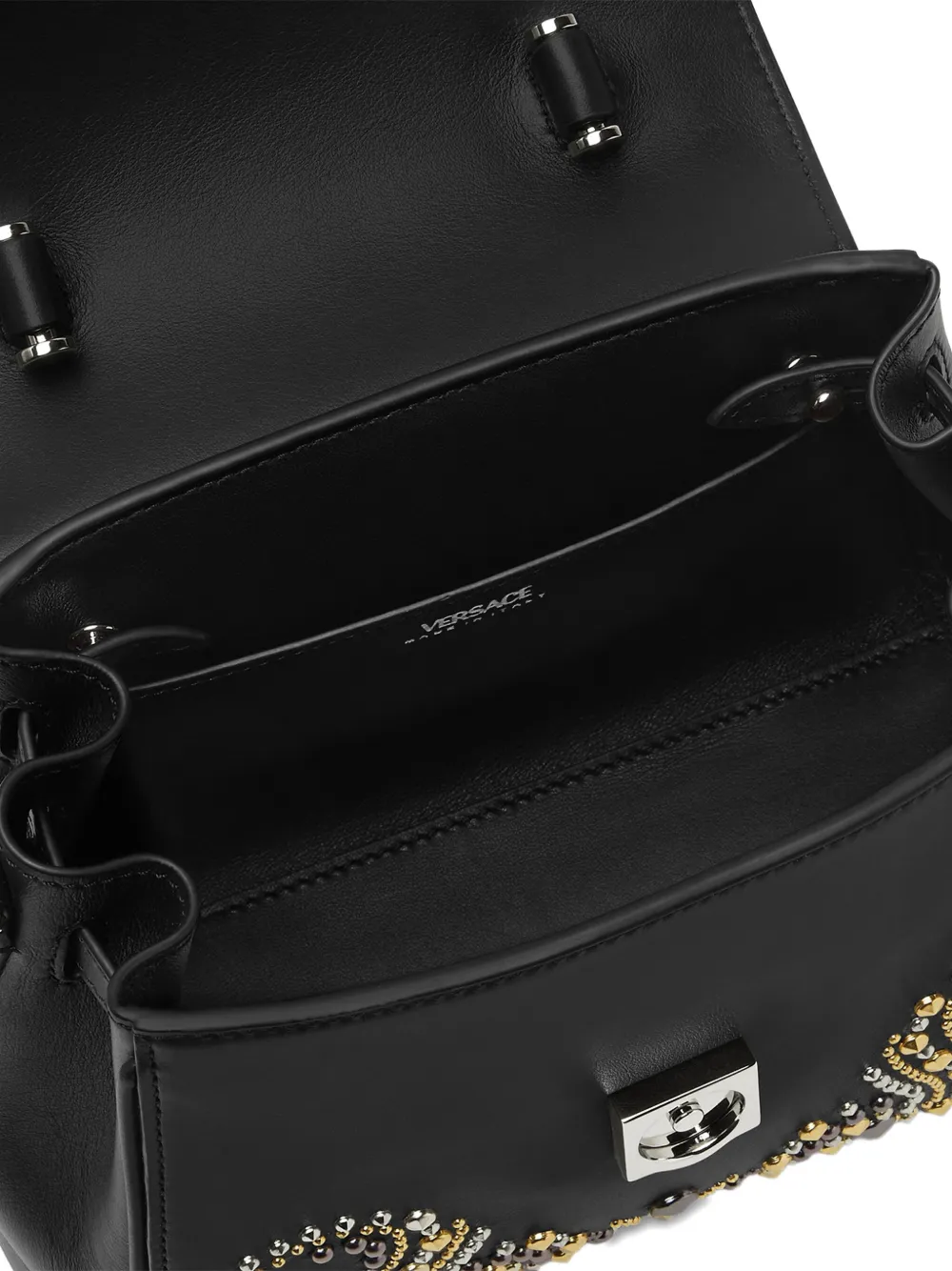 Versace Small La Medusa-hardware Top-handle Tote Bag In Black