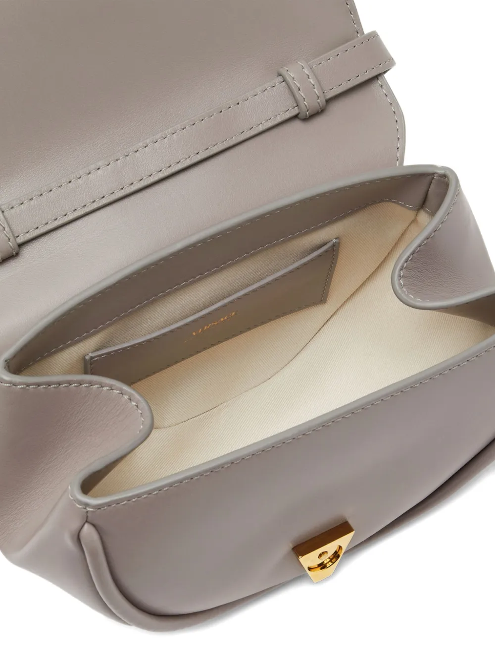 Versace Small Virtus Leather Shoulder Bag