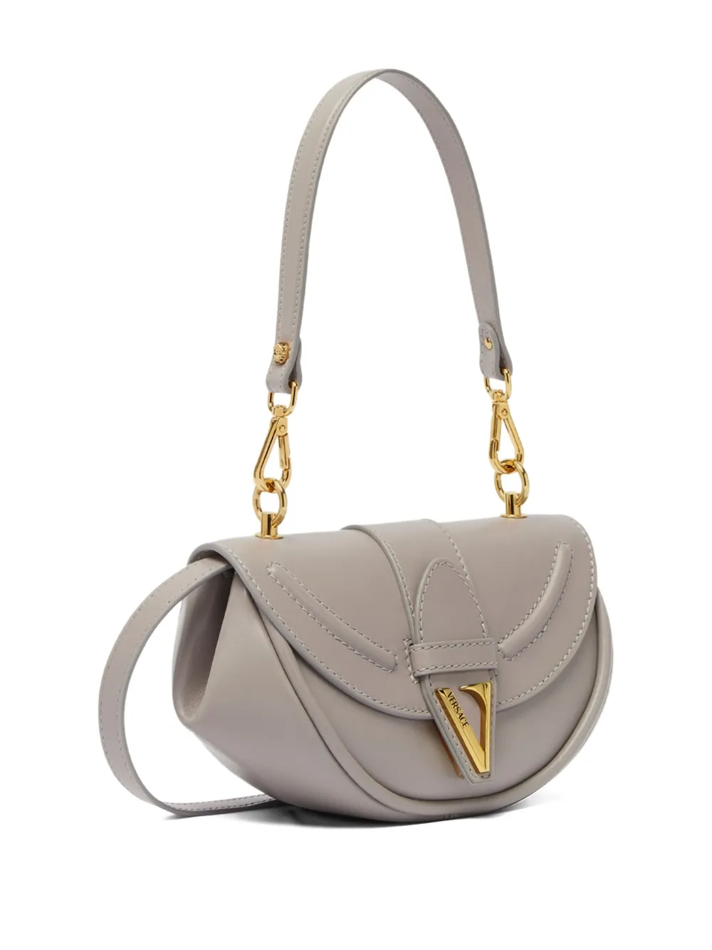 Versace Virtus leren schoudertas 1EG3V GRAY
