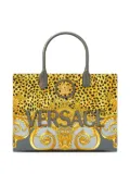 Versace leopard-print baroque tote bag - Grey