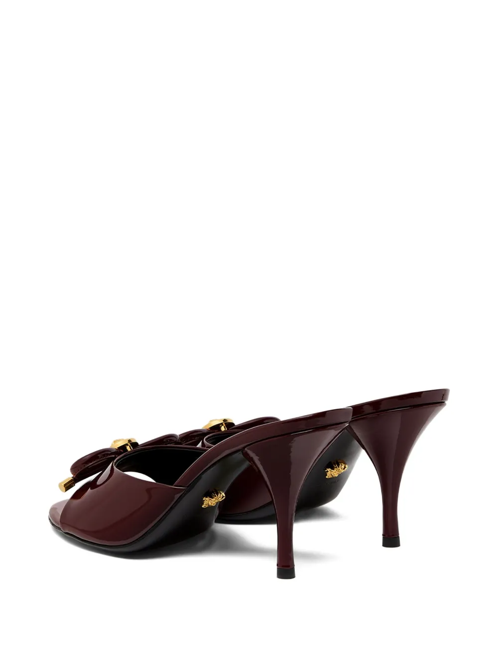 Versace 85mm bow-embellished leather sandals Red