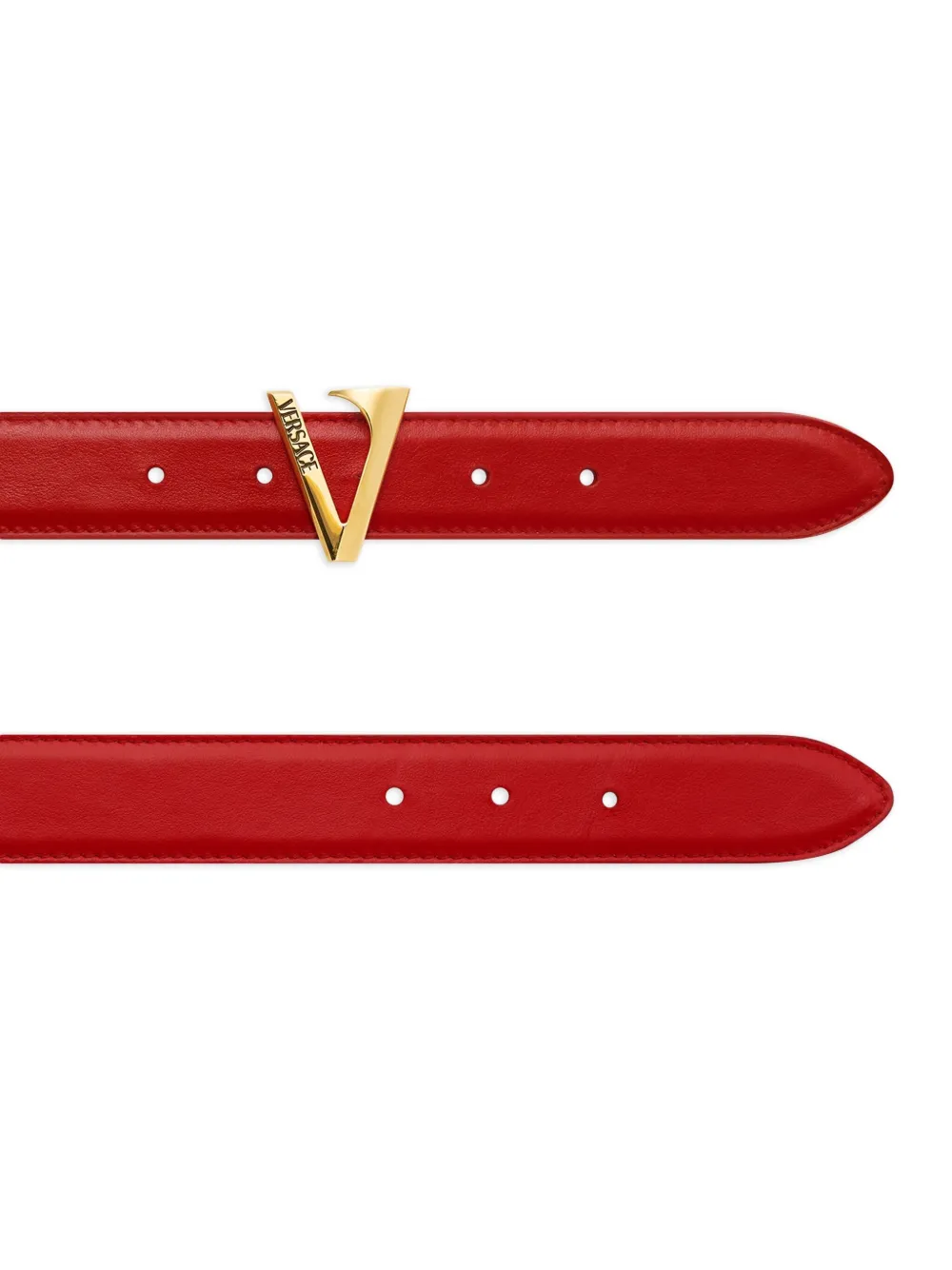 Versace V-buckle leather belt | Image 2