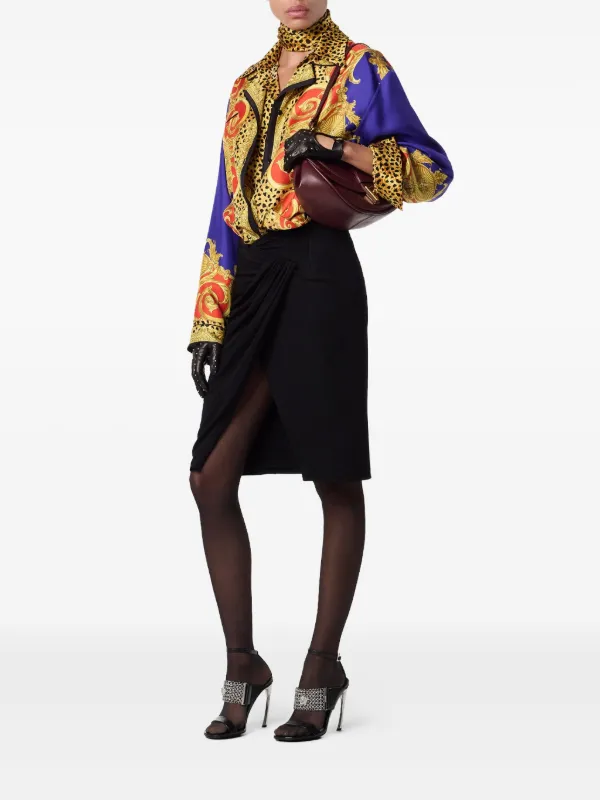 ベルサーチ   ブラウス Versace タイネック ブラウス | イエロー | FARFETCH JP