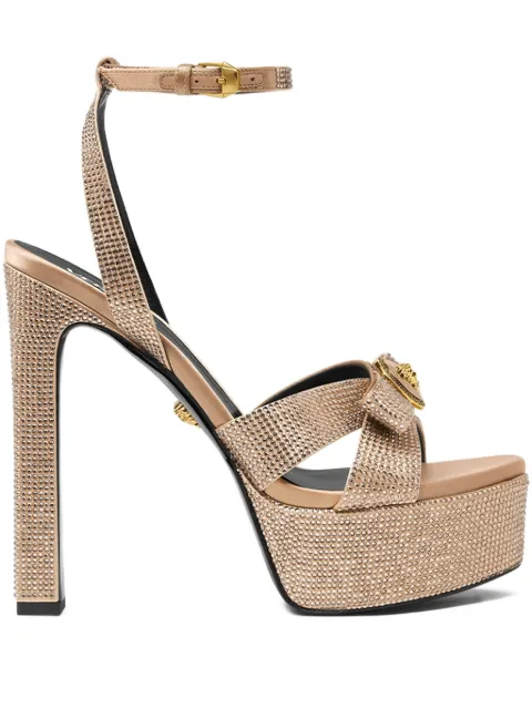 Versace 140mm crystal-embellished platform sandals