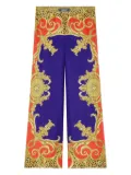 Versace baroque-print elastic-waist trousers - Purple