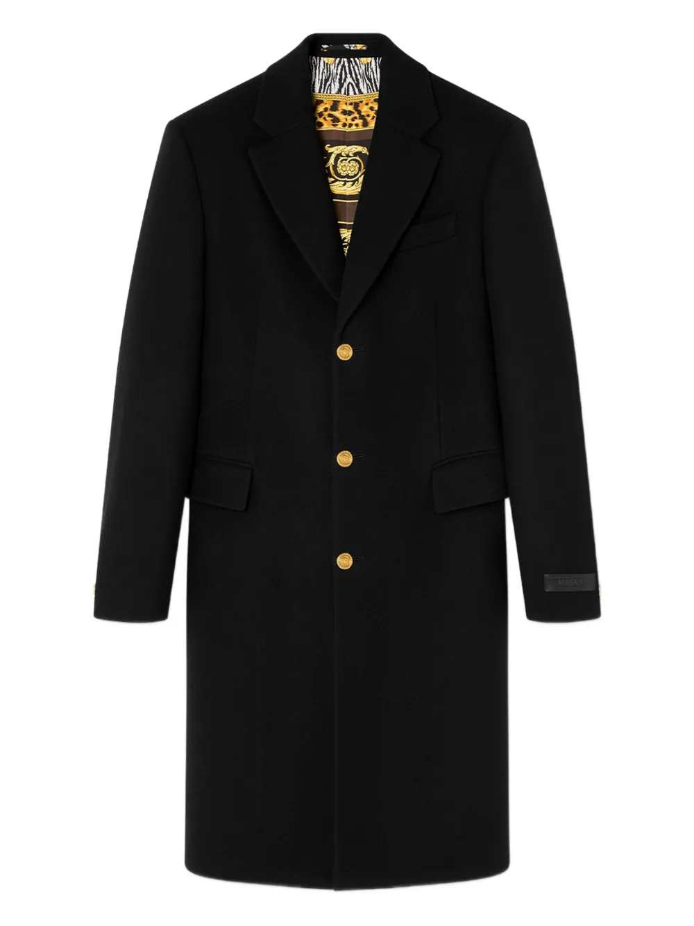 Versace abrigo de lana con botones | negro | Image 1