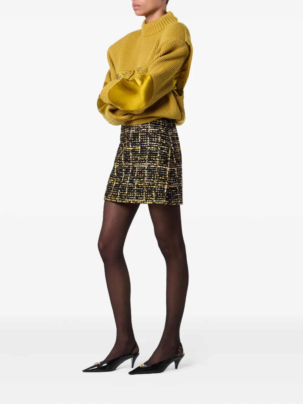 Versace A-lijn mini-rok - Zwart