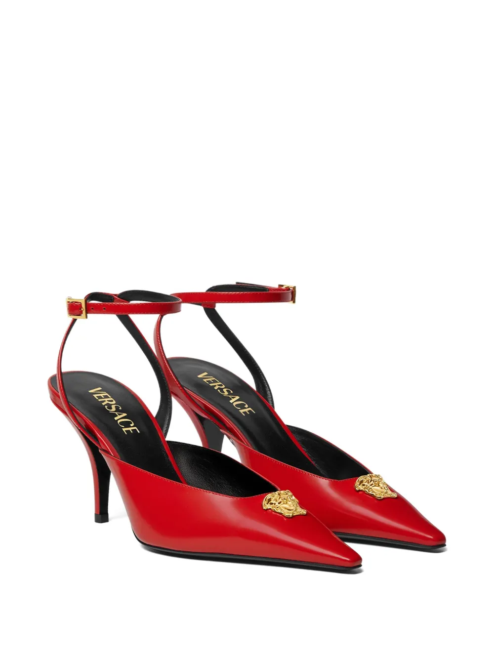 Versace 85mm La Medusa-head pumps Red
