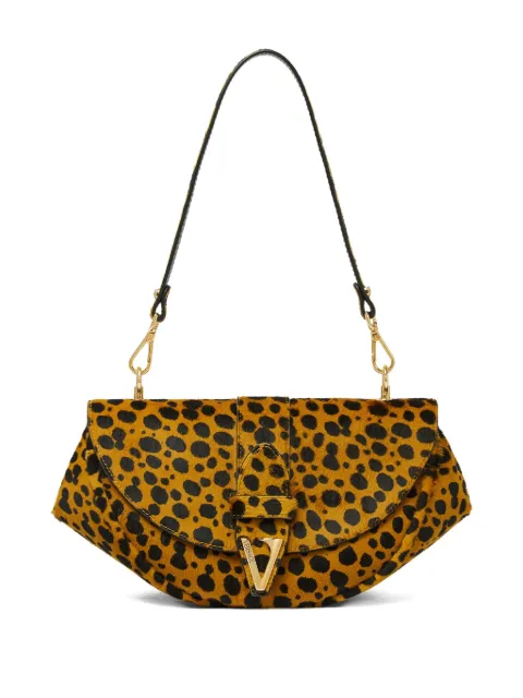 Versace Cheetah Virtus calf leather shoulder bag