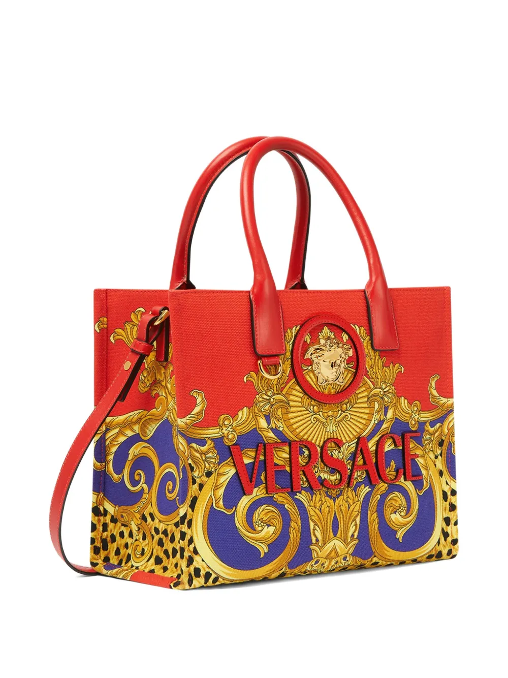 Versace Shopper met barokprint Rood