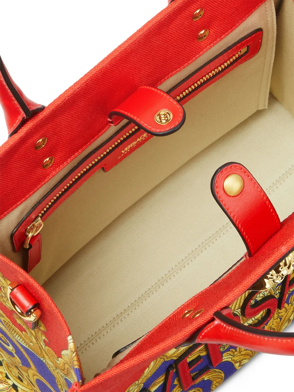 Versace Shopper met barokprint Rood