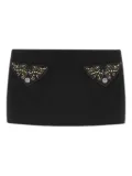 Versace embellished-pocket mini skirt - Black