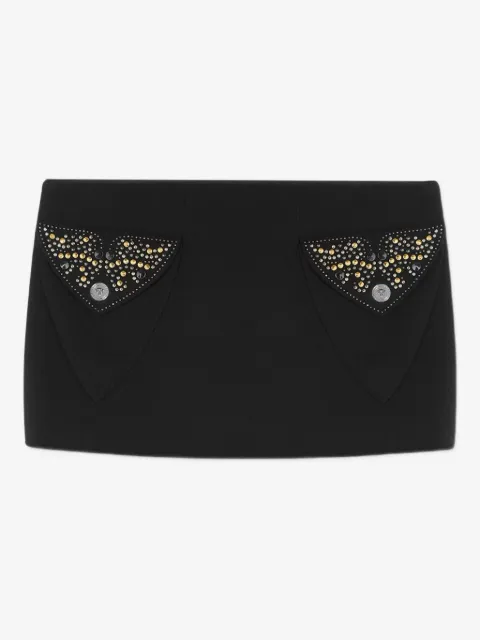 Versace embellished-pocket mini skirt