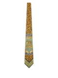 Versace animal-print silk tie - Green